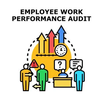 Employee work performance audit concept vector Stock Illustration