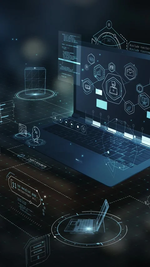 Employee work tasks in animated 3D infographics Stock Footage 328127478