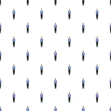 Employee worker seamless pattern representing business concept Stock Illustration