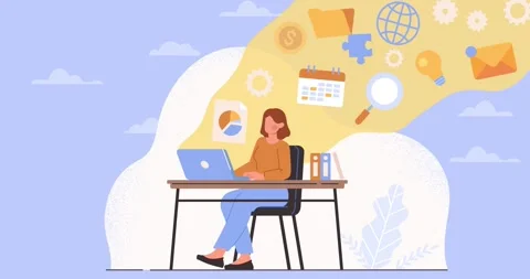 Employee in workflow Stock Footage 274559963