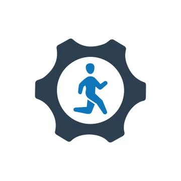 Employee Working Icon Stock Illustration