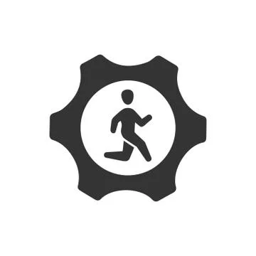 Employee Working Icon Illustrazione stock