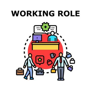 Employee working responsibility role and task management Stock Illustration