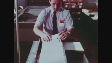 Employee working on tax returns Stock Footage