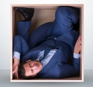 Employee working in tight space Stock Photos
