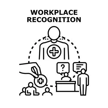 Employee workplace recognition program system concept Stock Illustration