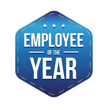 Employee of the Year vector badge Illustrazione stock