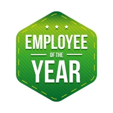 Employee of the Year vector badge Illustrazione stock