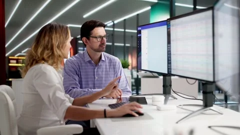 Employees Creating Financial Invoice Stock Footage 326947138