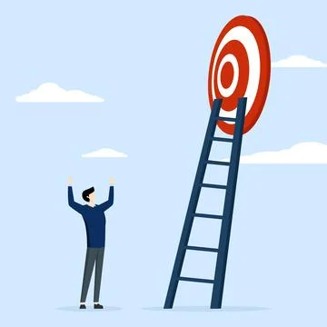 Employees express joy after finding the way to the goal Stock Illustration