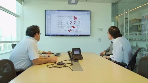 Employees in meeting Video stock 77053724