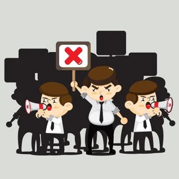 Employees protests Stock Illustration