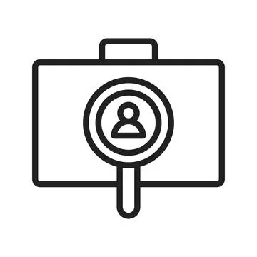 Employees Search icon vector image.  Stock Illustration