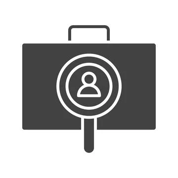 Employees Search icon vector image. Stock Illustration