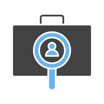 Employees Search icon vector image. Stock Illustration