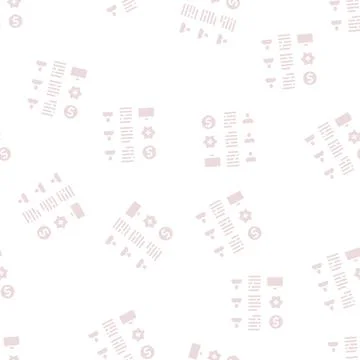 Employees traits glyph seamless pattern sign Stockillustratie