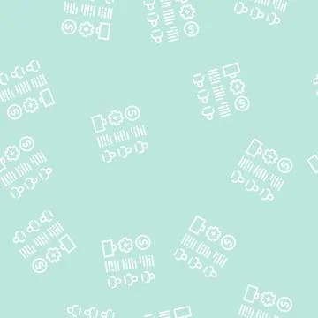 Employees traits line seamless pattern sign Stockillustratie