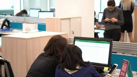 Employees work on computers - Footage 2 스톡 동영상 116348051