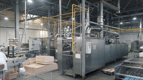Employees work packaging baked confectionery for delivery Video stock 124170191