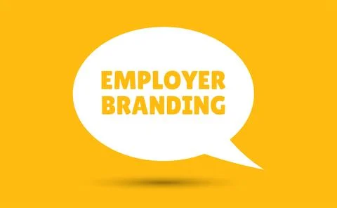 Employer branding speech bubble vector illustration. Communication speech b.. Stock Illustration
