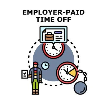 Employer paid time off concept vector illustration Stock Illustration