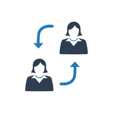 Employer Replace Icon Stock Illustration