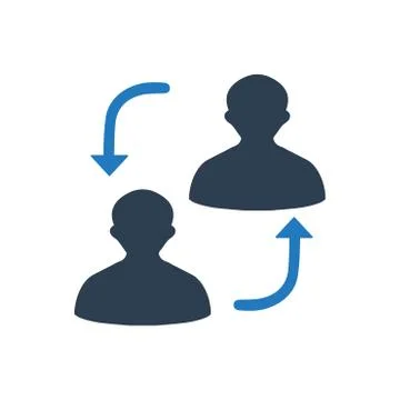 Employer Replace Icon Stock Illustration
