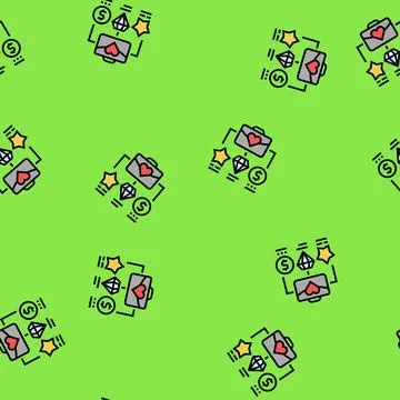 Employer value proposition evp vector seamless pattern Illustrazione stock