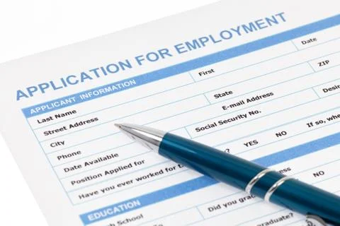 Employment application Stock Photos