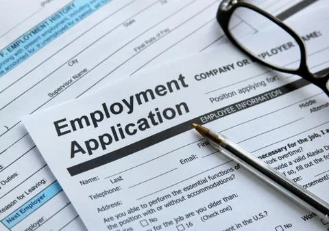 Employment application Stock Photos