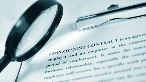 Employment contract Stock Photos