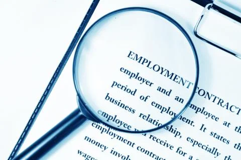 Employment contract Stock Photos