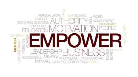 Empower animated word cloud, text design animation. Kinetic typography. Stock Footage 78242618