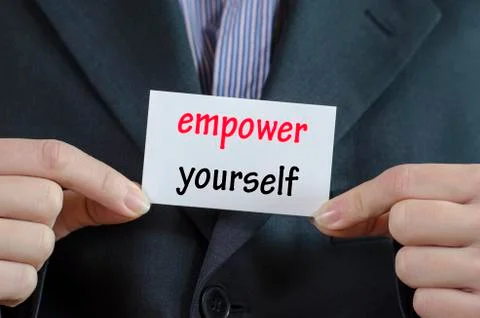 Empower yourself text concept Stock Photos