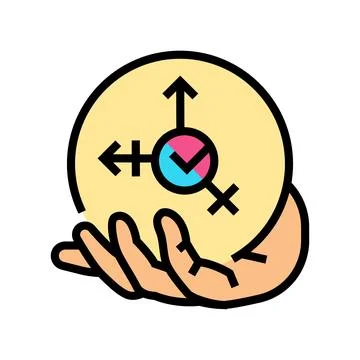 Empowered choice color icon vector illustration Ilustración de archivo