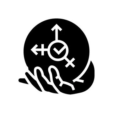 Empowered choice glyph icon vector illustration Ilustración de archivo