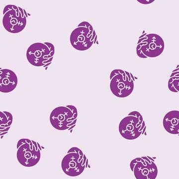 Empowered choice glyph seamless pattern Ilustración de archivo