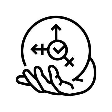 Empowered choice line icon vector illustration Ilustración de archivo