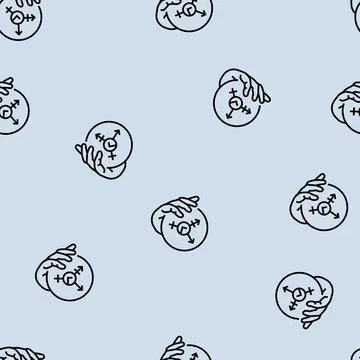 Empowered choice line seamless pattern Ilustración de archivo