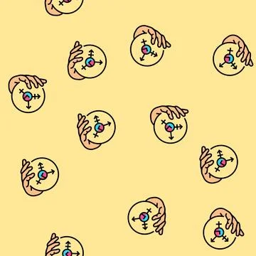 Empowered choice vector seamless pattern Ilustración de archivo