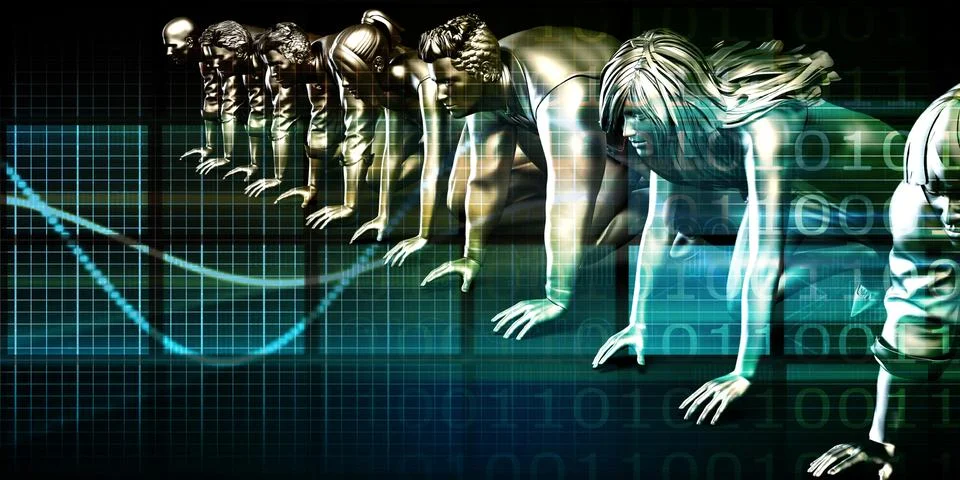 Empowered By Technology Stock Illustration