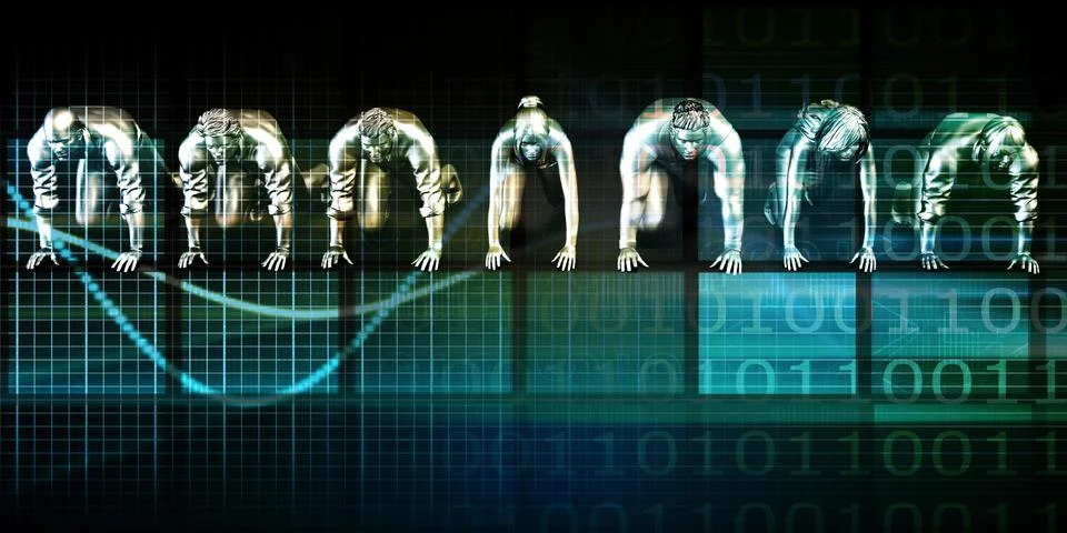 Empowered By Technology Stock Illustration