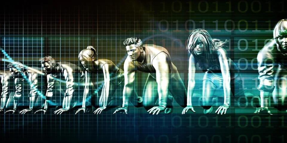 Empowered By Technology Stock Illustration
