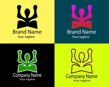 Empowered Uplift Creative Logo Design Stock Illustration