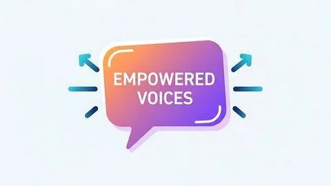 Empowered voices speak out Stock Illustration