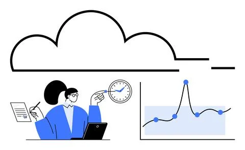 Empowering Business with Cloud Computing and Data Analytics A Guide to Succes Stockillustratie