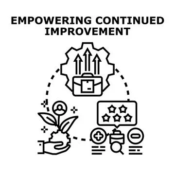 Empowering continued business process and personal improvement イラスト素材