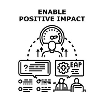 Empowering employee assistance program enabling positive impact 库存插图