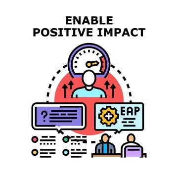 Empowering employee assistance program enabling positive impact Stock Illustration