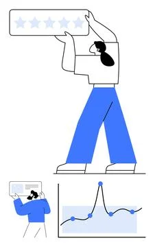 Empowering Feedback Through Data Visualization and User Interaction Illustrazione stock